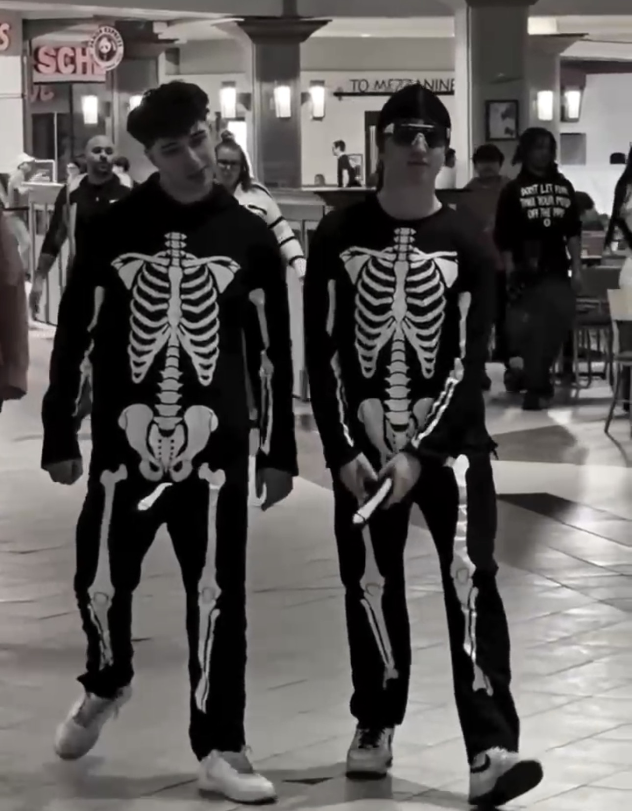 Skelebone handmade skeleton costume — front